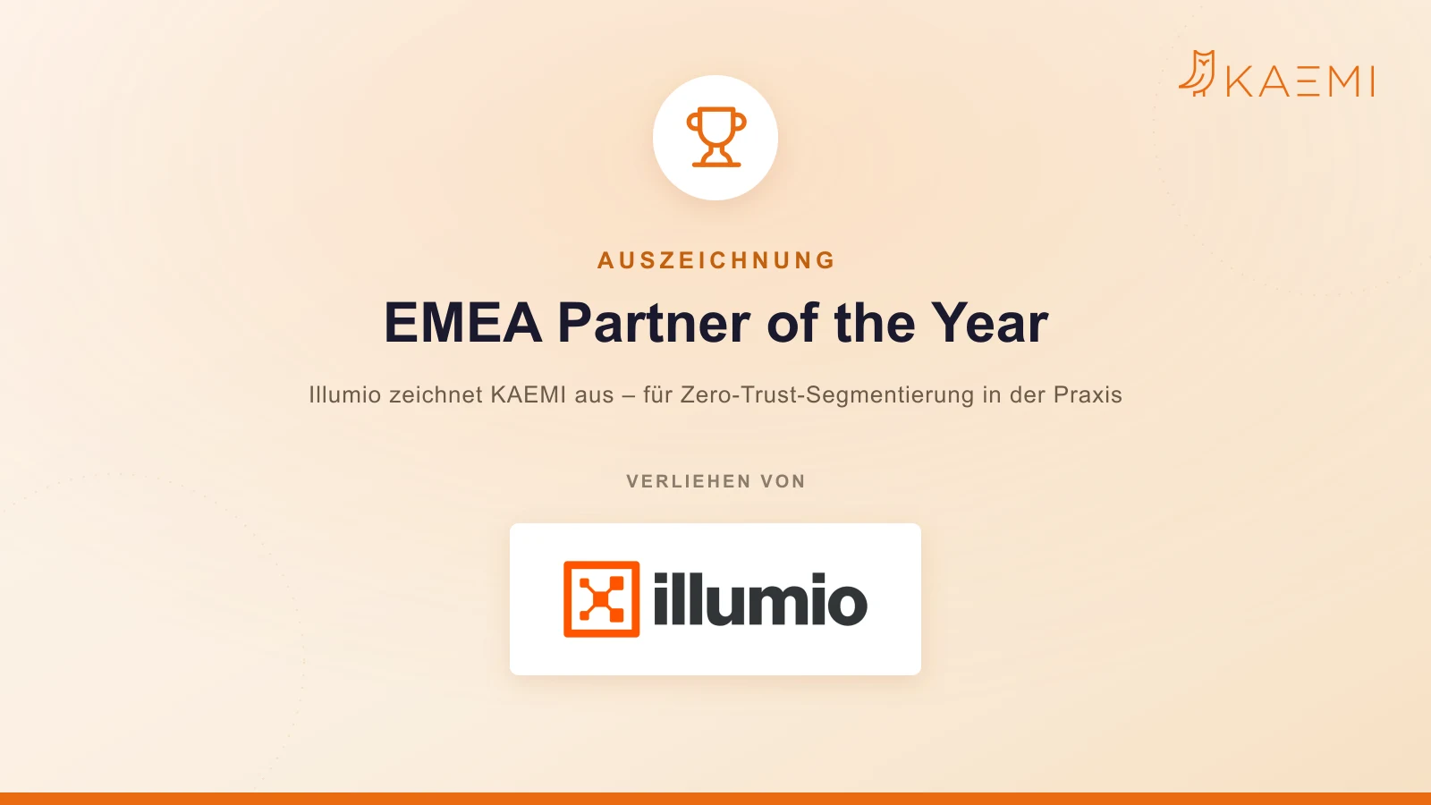 Illumio zeichnet KAEMI als EMEA Partner of the Year aus – Award für Zero-Trust-Segmentierung in der Praxis